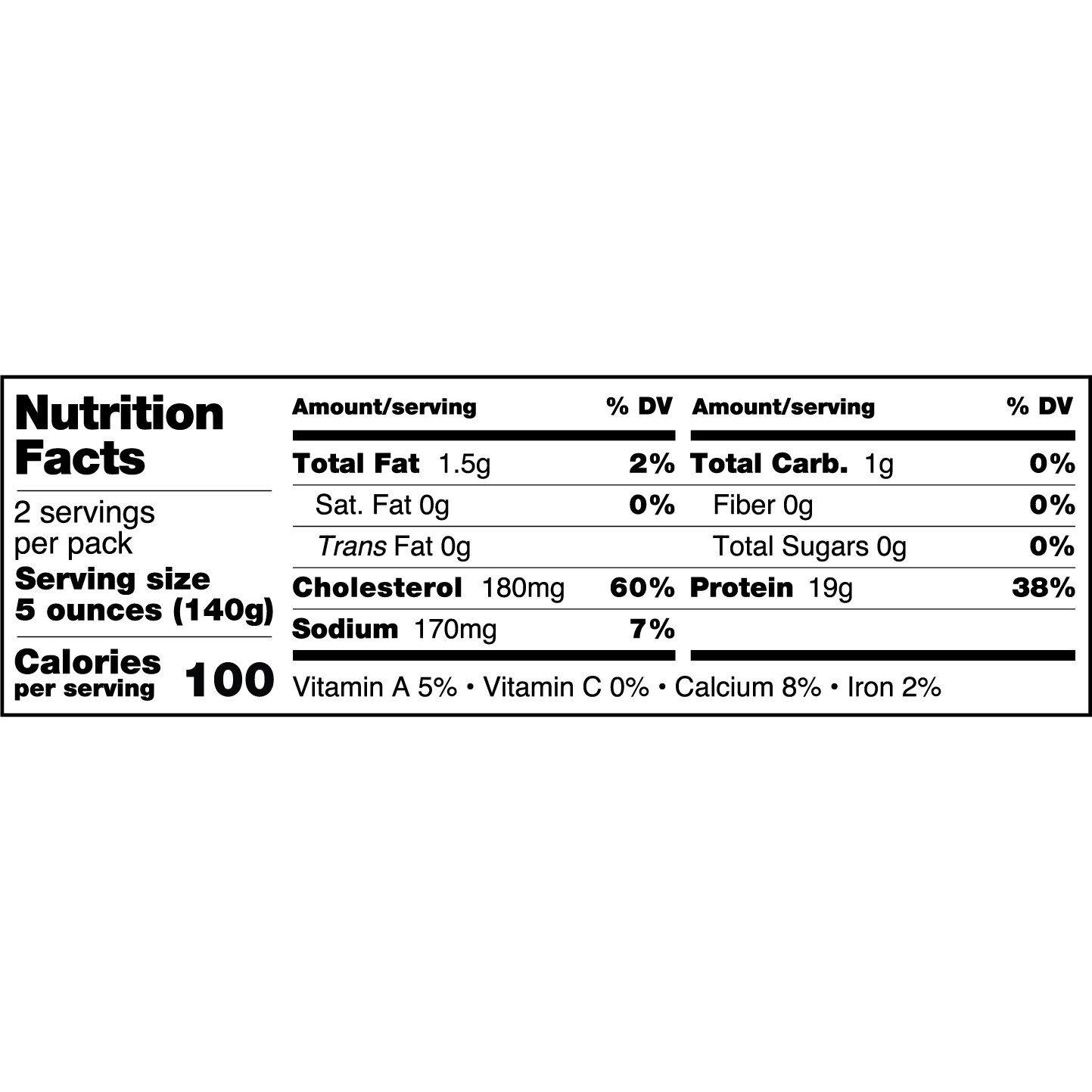 Wild Gulf Shrimp - Nutrition