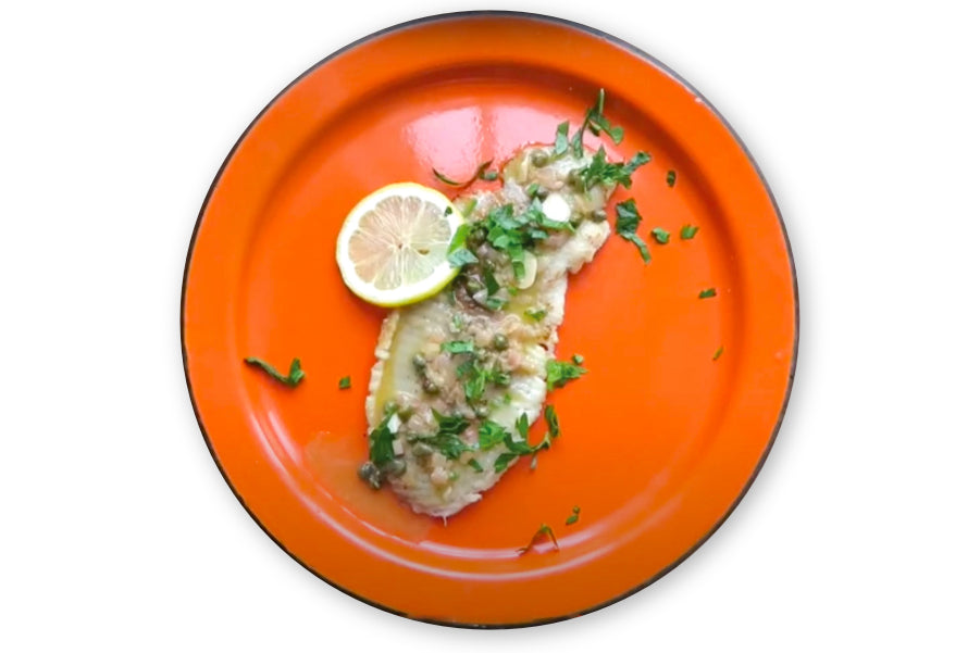 Fish with Caper & Butter Sauce