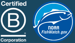 Noaa Sustainable Seafood Logo and certified corporation Logo