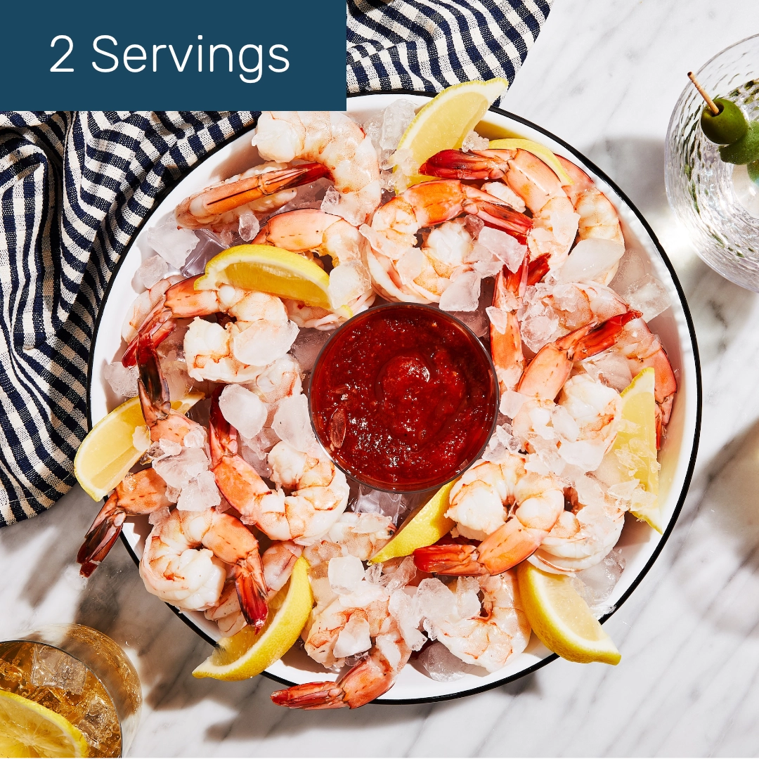Jumbo Wild Gulf Cocktail Shrimp (2 x 6pc servings)
